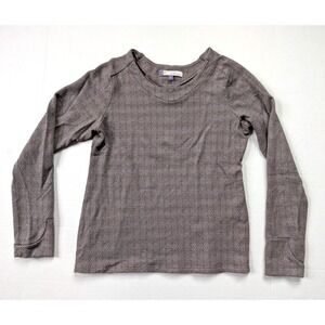 Ibex Merino Wool Womens Medium Purple Pattern Base Layer Long Sleeve